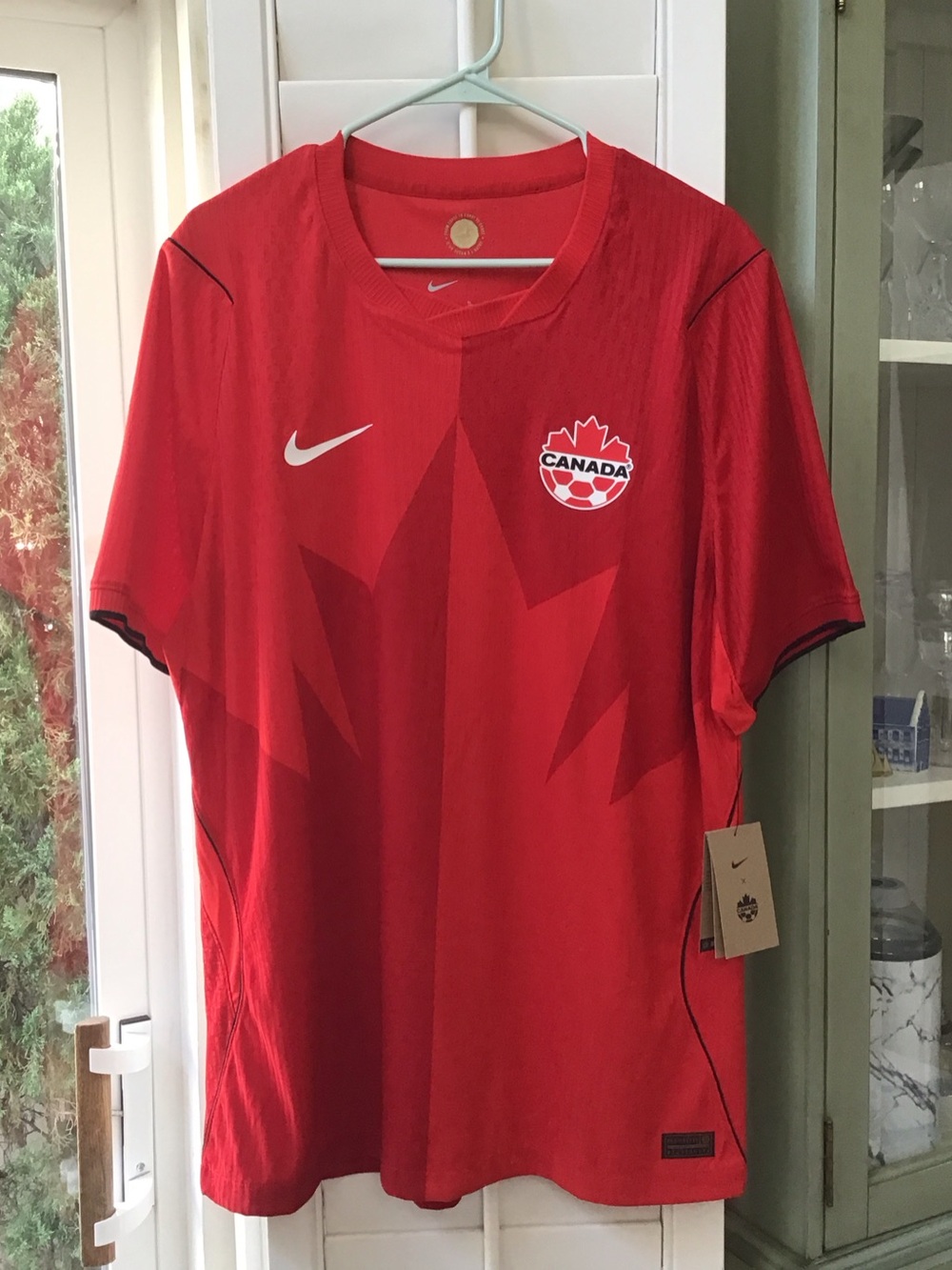 Nike Red Canada Soccer Shirt with White Swoosh